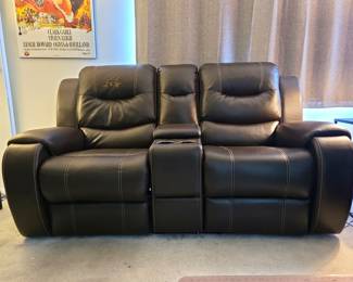 Leather home theater seating