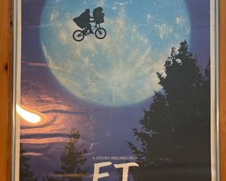 Framed E.T. movie poster