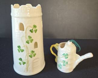 Belleek lighthouse & ornament