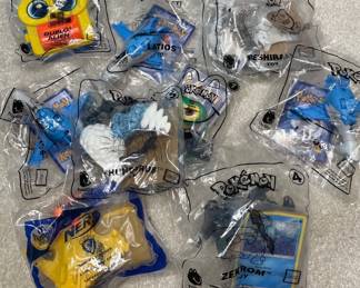 Huge Collection McDonalds Happy Meal toys in packages: Pokemon, Nerf, Lego