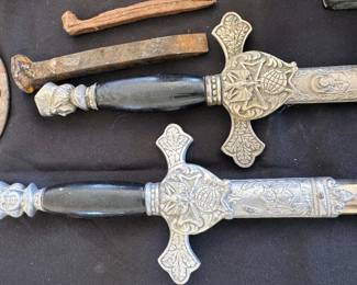 Vintage Knights of Columbus swords made by Lynch + Kelly, Utica, NY