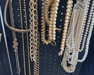 Costume jewelry, including Ross + Simons necklaces, clip on earrings, necklaces, brooches