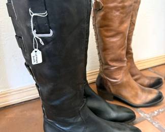 Women’s shoes (size 9.5-10): 2 pairs leather boots, 1 pair Sketchers