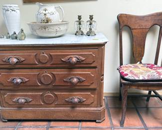 Marble top 3-drawer dresser