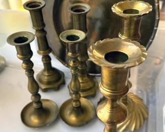 Brass candle holders