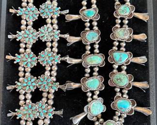 Large assortment of Native American jewelry: necklaces, pendants, bracelets, rings, earrings (mostly clip on)