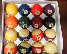 Vintage Class Pool Ball Set for Standard Table, Still in Carrying Box No Lid