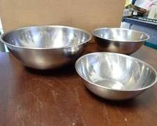 Set of 3 Stainless Steel Mixing Bowls