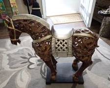 Resin Chunar Horse Sculpture on Base