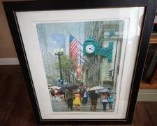 Framed Print Rainy Day In Chicago