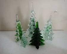 Vintage Art Glass Christmas Trees