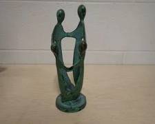 MidCentury 70s Sculpture Family  in  Circle  Holding  Hands