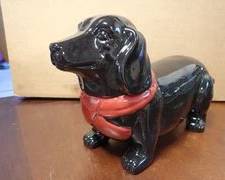 Black Dachshund Dog Cookie Jar, No Chips or Cracks