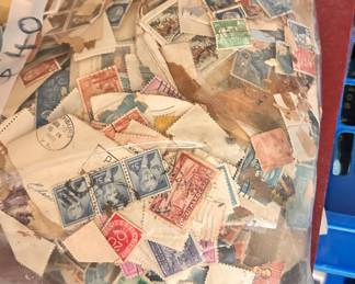 Huge ziplock bag of stamps