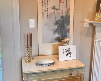 Faux bamboo chest