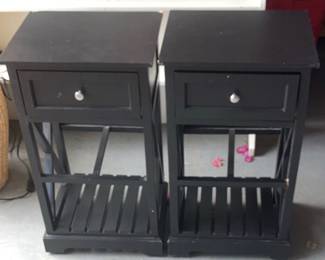 Black Wooden End Tables