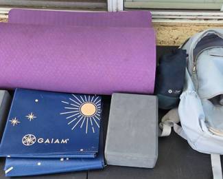 Yoga Backpack w 2 Mats 2 Bricks