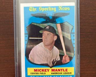 Mickey Mantle The Sporting News All Star 564 1959 Topps Baseball Card.