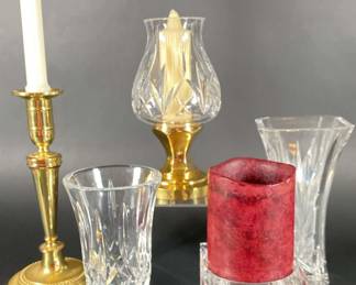Waterford Crystal Candle Holders And Vases