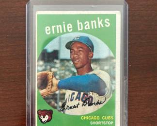 Ernie Banks 350 1959 Topps Baseball Card.