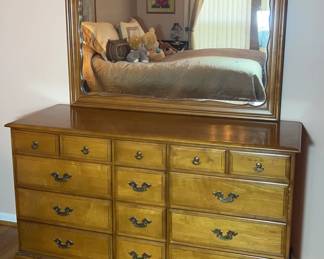 Wooden Dresser With Mirror