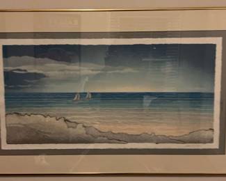 Sailboats by M.P. Marion signed