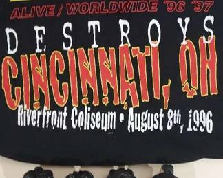 KISS 1996 Concert TShirt And Bobbleheads