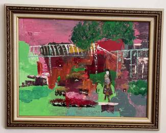 Flower Summer Market by Phyliss Shubs signed