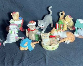 Seasonal Lenox Cat Figures
