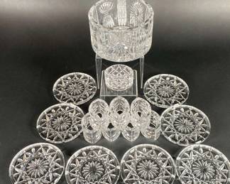 Waterford Crystal Coasters And Napkin Rings