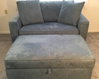 CRATE BARREL Sleeper Loveseat with Ottoman