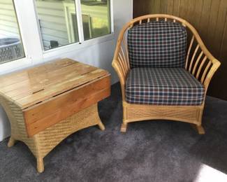 VENTURE by LANE Rattan Rocker Table