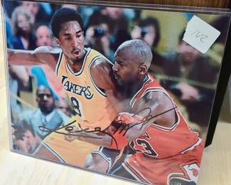 NBA Kobe and Jordan signed print