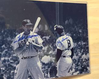Baseball Ted Williams, Yogi Berra signed print