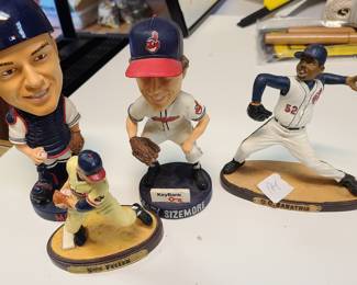 Cleveland Indians MLB baseball figures, bobbleheads