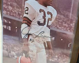 Jim Brown Cleveland Browns signed print