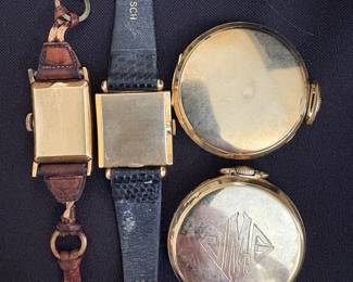 14K Gold Vintage and Antique Watches waltham