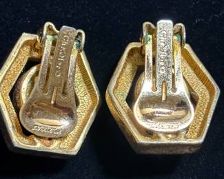 vintage Christian Dior clip-on earrings
