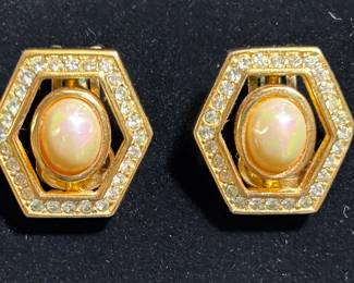 vintage Christian Dior clip-on earrings