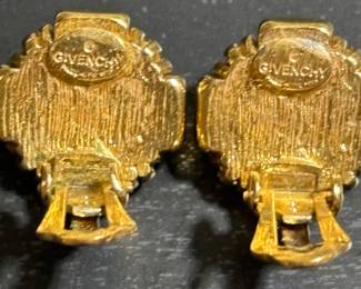 Vintage Givenchy gold-tone clip-on earrings
