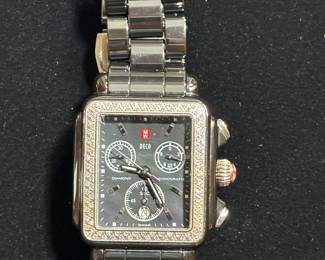 Michele Deco Diamond Chronograph Watch