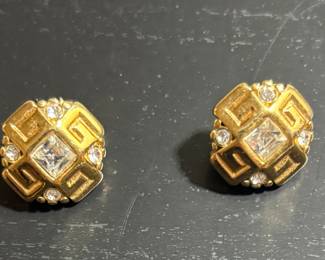 Vintage Givenchy gold-tone clip-on earrings