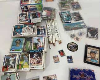 Huge Baseball Card Memorabilia Lot Vintage, Inserts, Bazooka Set, Rockies, Pins More