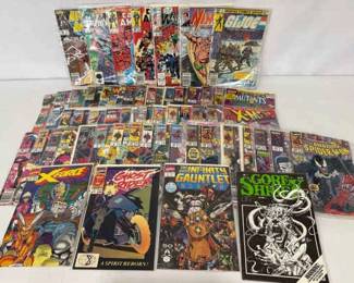 Marvel 58 Comic Lot SpiderMan, Punisher, Thor, Deaths Head, Guardians More