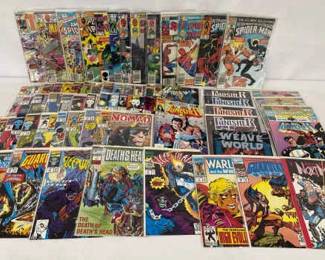 Marvel 66 Comic Lot SpiderMan, Punisher, Thor, Deaths Head, Guardians, More
