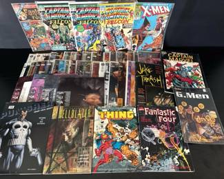 Vintage 51 Comic Lot Captain America, Hellblazer, Sandman, XMen More