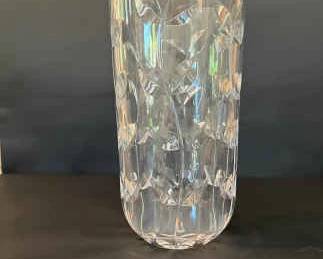 Tiffany Co. Crystal Leaf Vase Made in Austria Original Box