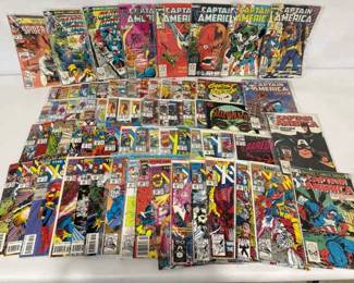 Marvel 74 Comic Lot Bronze Age Captain America, XMen, Ghost Rider More