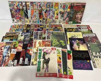 Modern Bronze Age 55 Comic Book Lot Groo, SheHulk, Saga, Grimm, Avengers More