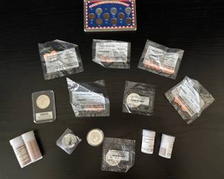 U.S. World Coin Collection Silver Eagles, WWII Pennies, National Park Quarters, More